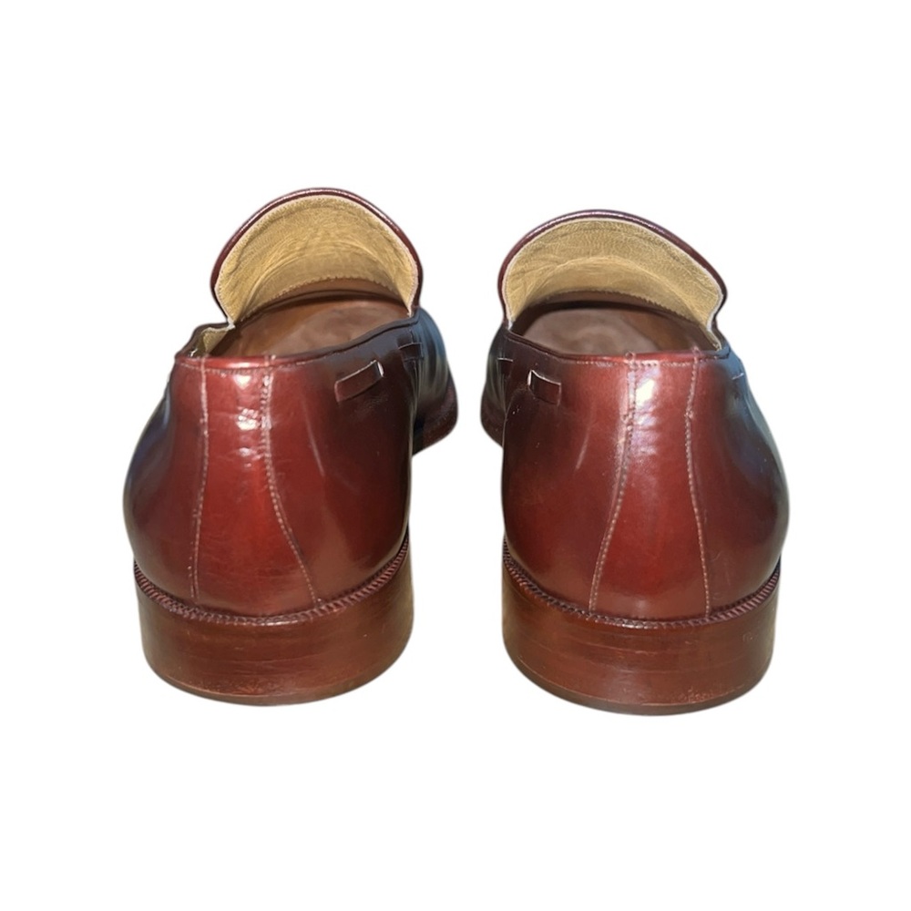 Lopez Taibo Men’s Handmade Brown Leather Loafers Size 10.5 Slip On Tassel Shoes - Picture 7 of 12